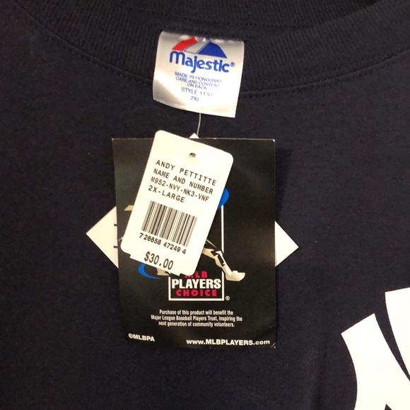 Andy Pettitte NYY T-Shirt New With Tags Size 2XL - Picture 3 of 5